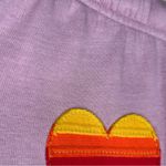 Aviator Nation Rainbow Heart Stitch Sweatpants Mauve large Photo 3