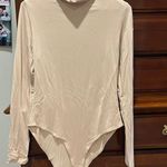 MANGOPOP Tan Mock Neck Bodysuit Photo 0