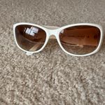 Fossil  Rhinestone White Sunglasses with Brown Lenses Photo 6