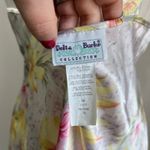 Vintage Delta Burke Floral Slip Nightgown Lace Trim Lingerie Dress Sz 1X Yellow Photo 4