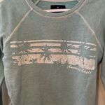 American Eagle Beachy Cropped Blue Sweatshirt Photo 1