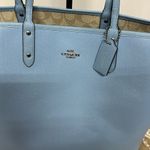 Coach  Leather Reverse city Tote Baby blue/ Signature Photo 1