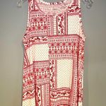 Sonoma Tank Top Women's Size Large Red White Bandana Geo Paisley Print Photo 0