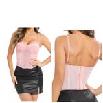 Elegant Pink Lace Corset Bustier Top With Straps L Size L Photo 1