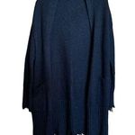 Velvet by Graham & Spencer Duster Cardigan Womens Medium Black Wool Blend Open Photo 0