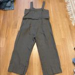 Everlane The Linen Jumpsuit in Pewter Green Size 4 Photo 3