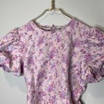 Tuckernuck NWT Sister Jane Farm Flower Mini Dress Floral Puff Sleeve Open Back Small Photo 4