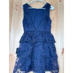 Lulus NWT  Look So Sweet Navy Blue Embroidered Lace Mini Dress Cocktail Size S Photo 3