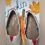 Toms Burlap Bimini Stitchout Red Stitch Slip-On’s-size 7.5 Photo 5