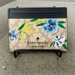 Kate Spade  Blue and Yellow Floral Card Holder Photo 4