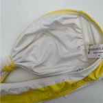 VERDELIMÓN Bikini Top Striped Voile Yellow White Bandeau NWT Size Extra Small Photo 12