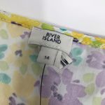 River Island floral Puffed Sleeve tie front crop top Yellow and Purple size 14 Photo 11