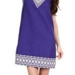 Kate Spade Dress Laureen Embroidered Shift Dress linen blend blue women’s size 4 Photo 0