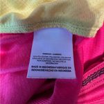 Nike Dri-Fit Neon Pink Yellow Running Shorts Womens Size Large Gym Track Sport Photo 1