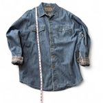 st. john's bay Vintage  Flannel Lined Denim Shacket Photo 7