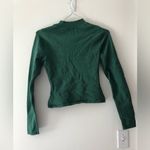 Babaton Sculpt Knit Astrid Long Sleeve Mockneck Top in Green Size Medium Photo 10