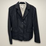 Isaac Mizrahi 3-Piece Pant/Skirt Suit Classic Pinstripe Design Black Women's 12 Photo 1