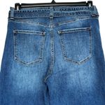 Sneak Peak JRS SZ 11/W30 Wide Leg Jeans Belted Frayed Hems Stretch Hi Photo 4