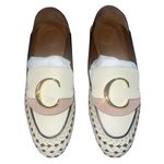 Chloé NEW NIB Chloe C Lasered Woven Leather Loafers In White Photo 4