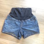 Isabel Maternity By Ingrid & Isabel Over The Belly MIDI Jean Shorts Size Medium Photo 3