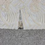 Carmen Marc Valvo Signature Lace and Beaded Skirt Womens 4 Ivory Overlay Knee Photo 8