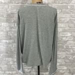  Madewell Gray Piped Waffle Knit Pajama Long Sleeve Shirt Photo 3