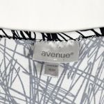 Avenue  Plus Size 18W 20W Dress Midi Black White A‎ Line Stretch Keyhole 146 Photo 6