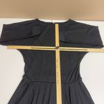Free People Dress Womens X Large Black Ribbed Asymmetrical Hem Long Sleeve Photo 10