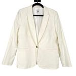 J.Crew Womens Holland White Linen Blend Notch Collar Blazer Suit Jacket Size 14 Photo 0