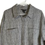 Athleta  Women's Textured Shirt Jacket Size XL Black White Long Sleeves 882490‎ Photo 3