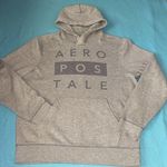 Aeropostale  hoodie graphic sweatshirt long sleeve pouch pocket gray navy size XL Photo 0
