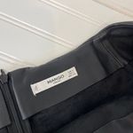 Mango Black Vegan Leather Off the Shoulder Ruffle Mini Bodycon Dress Size S Photo 4