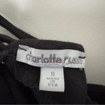 Charlotte Russe Black Strappy Bodysuit Tie Back One Piece Spaghetti Strap Solid Photo 7