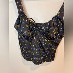 Bershka  Women’s Black Floral Corset Top Size‎ S Photo 2