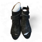 Paige Mimi Black Suede Buckle Block Heel Bootie Sandal 10.5 – NIB Photo 9