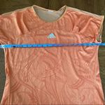 Adidas  T-Shirt Top Orange Athletic Workout Athleisure Casual Sheer Climacool Photo 9