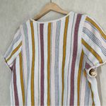 Madewell Women’s Blakley Stripe Sweater Knit Tee Top Pearl Ivory Multicolor 2X Photo 8