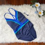 Sonnet Shores Navy & Aqua One Piece Swimsuit NWT Size 6 Photo 0