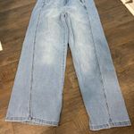 Celebrity Pink Light Wash Wide Leg High Rise Blue Jeans Photo 0