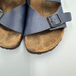 Birkenstock  Gizeh Navy Blue Leather Ankle Strap Sandals Size 37 US 7 Photo 8