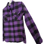 Dixxon Flanel Company Purple The Heiress Bufallo Check Pearl Snap Shirt Size MED Photo 1