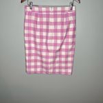 J.Crew Multicolor No. 2 Pencil In Giant Gingham Peony Pink Lavender Skirt sz 2 Photo 4