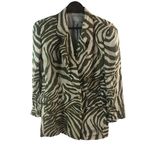 Dana Buchman 10 Silk Choco & Creme Animal Blazer Photo 0