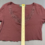 Ralph Lauren  Y2K Vintage Embroidered Appliqué Long Sleeve BohoCut Off Crop Small Photo 4