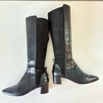 Cole Haan  Black Leather Riding Knee High Boots Elastic Back Women’s Size 10 B Photo 4