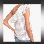 J.Crew  One Shoulder Eyelit Ruffle Blouse Photo 1