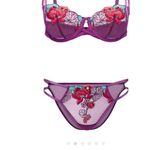 Adore Me Adore Me NWT Jayda Women’s Purple Floral Lace Lingerie Set Size 32G/ Large Photo 1