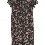 Y2K Black Floral Whimsygoth Maxi Dress Empire Fairy Grunge Dark Romantic Sz 14 Photo 0