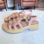 Lucky Brand  Jemimmy Platform Sandal Brown Leather Woodgrain Women's‎ Size 11 Photo 3