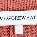 We Wore What  Knit Boxy Romper Size Large Long Sleeve Half Button Clay Collared Photo 5